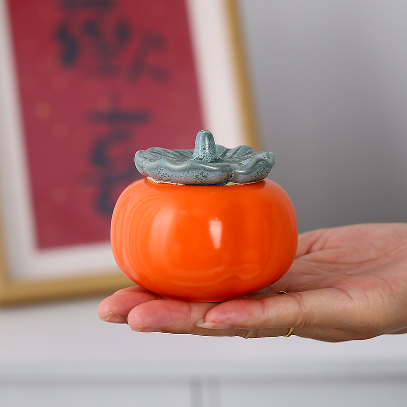 柿柿如意 柿子茶叶罐定制